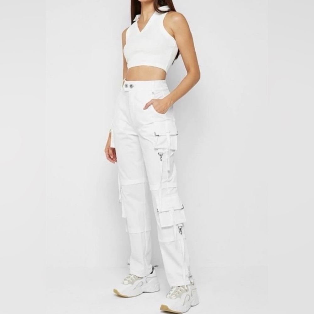 Manière De Voir White Cargo Pants